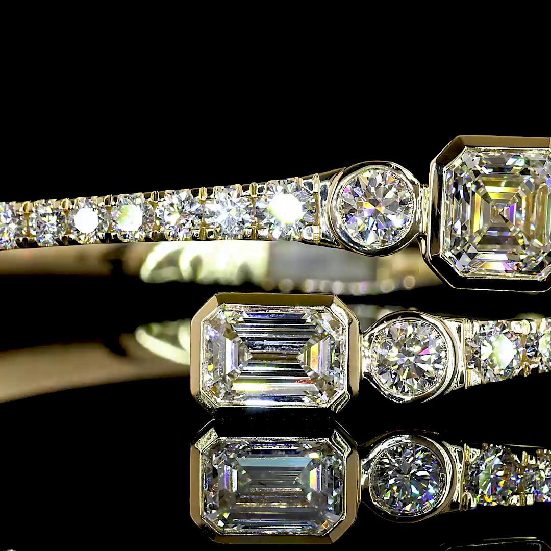 14K Yellow Gold MIX Bangles – BC7513 - image 2