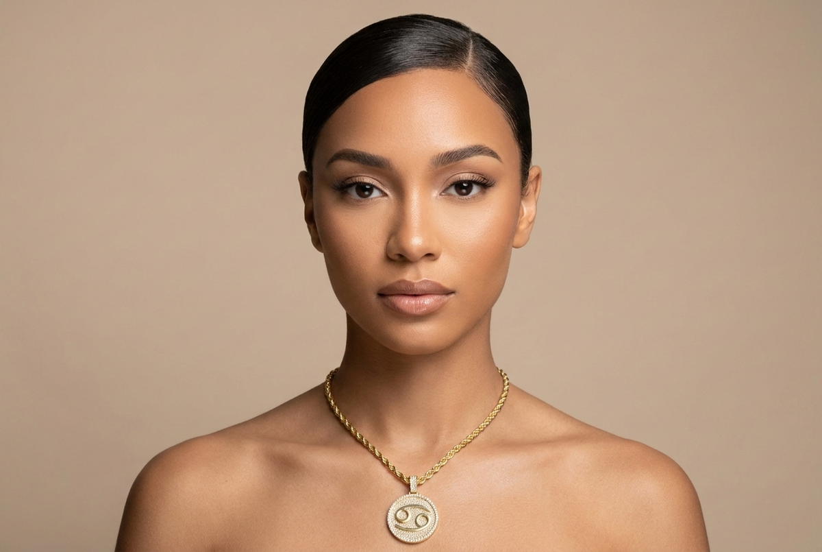 Cancer Zodiac Medallion Necklace
