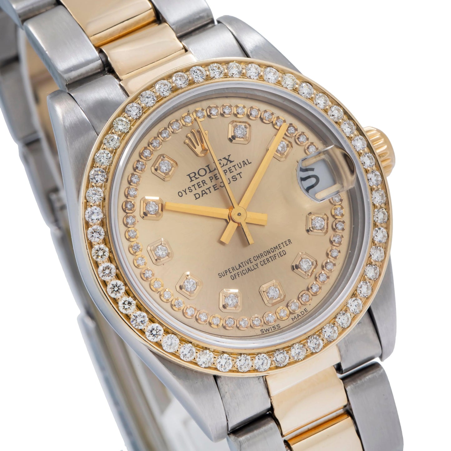 Rolex Datejust 31mm 68273 — Champagne Diamond Dial & Diamond Bezel