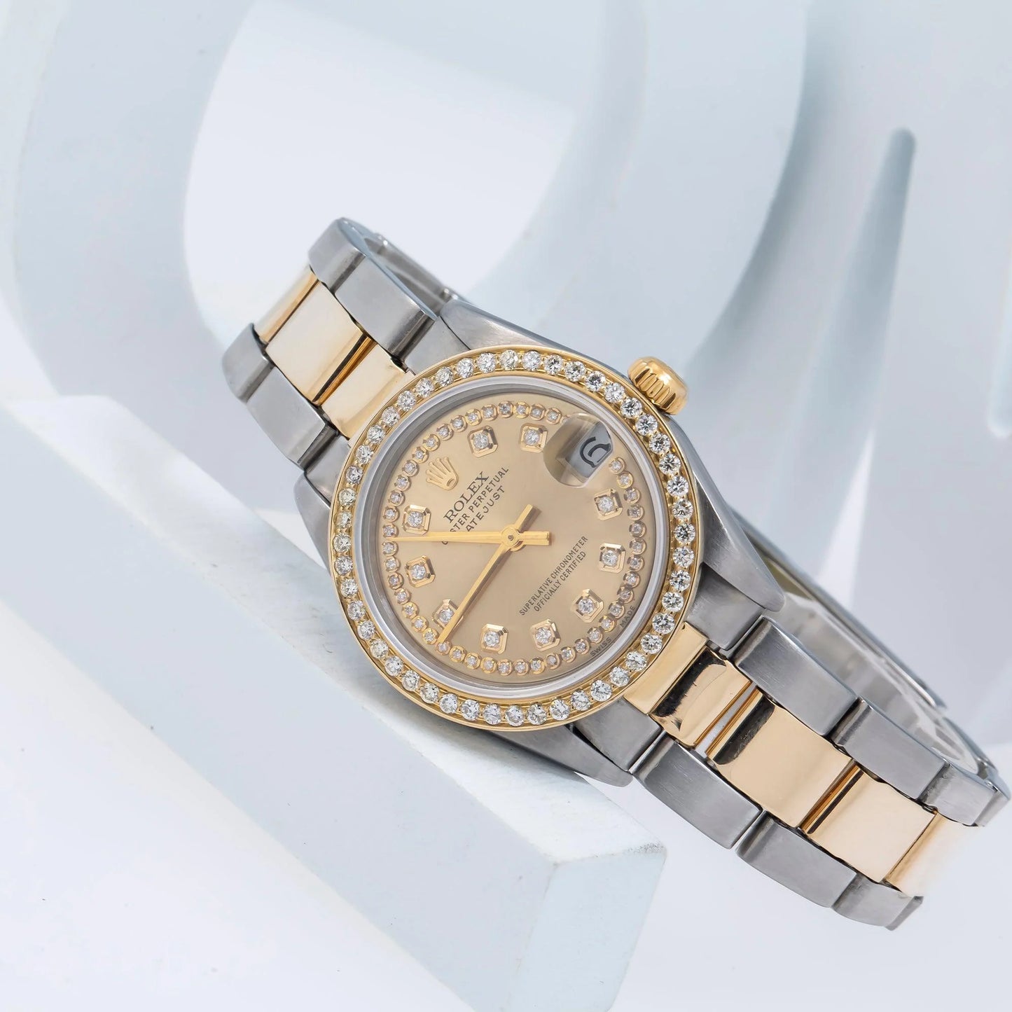 Rolex Datejust 31mm 68273 — Champagne Diamond Dial & Diamond Bezel