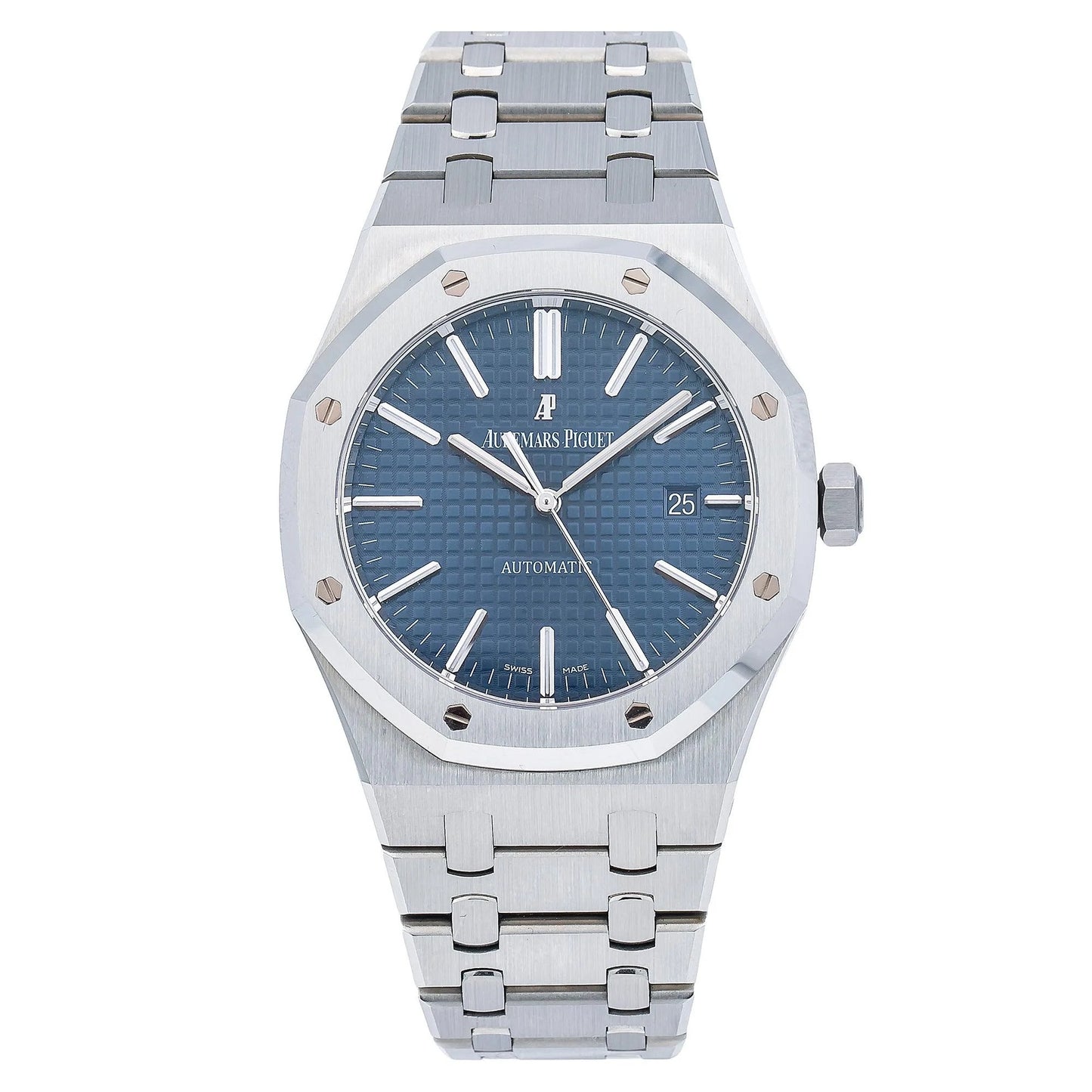 AUDEMARS PIGUET ROYAL OAK SELFWINDING 41MM 15400ST.OO.1220ST.03 BLUE DIAL STAINLESS STEEL BEZEL STAINLESS STEEL BRACELET