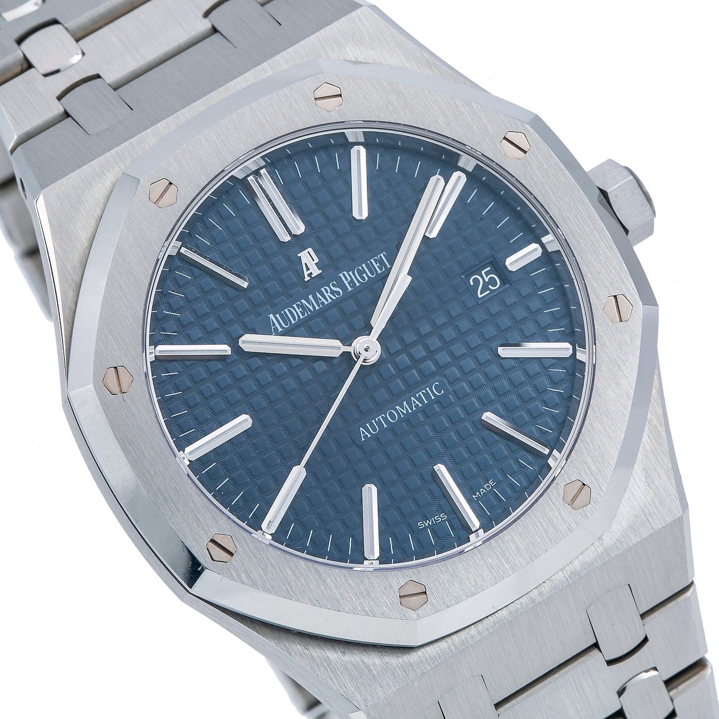 AUDEMARS PIGUET ROYAL OAK SELFWINDING 41MM 15400ST.OO.1220ST.03 BLUE DIAL STAINLESS STEEL BEZEL STAINLESS STEEL BRACELET
