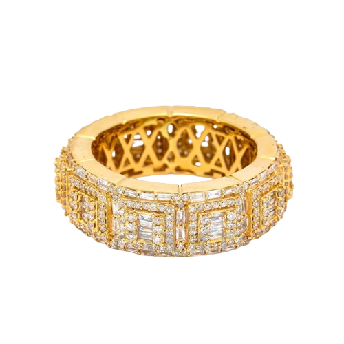 14K Yellow Gold Men's Ring with 2.80CT Diamonds