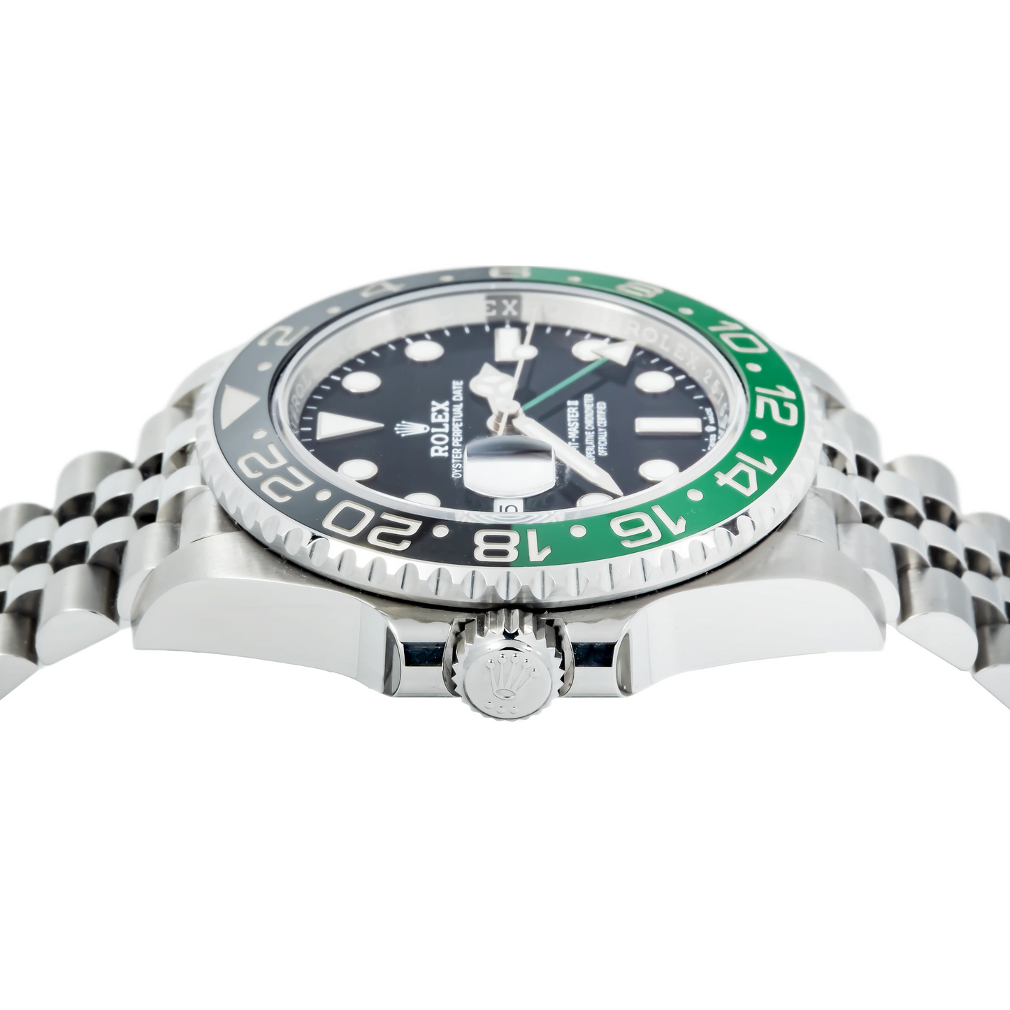 Rolex GMT-Master II 40mm 126720VTNR “Sprite” – Black Dial – Black & Green Ceramic Bezel – Stainless Steel Jubilee Bracelet