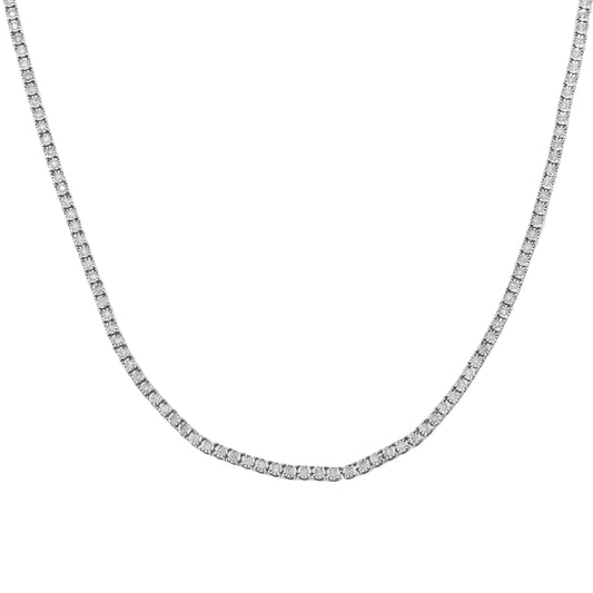 10K GOLD ROUND DIAMOND 2.5MM TENNIS CHAIN 2.06 CT product view