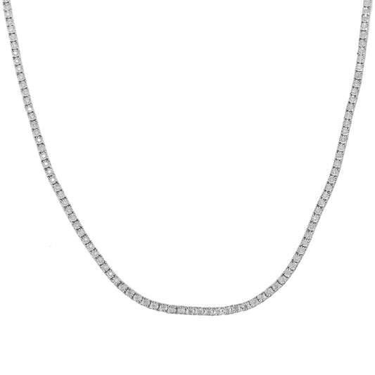 10K GOLD ROUND DIAMOND TENNIS CHAIN 1.99 CT product view