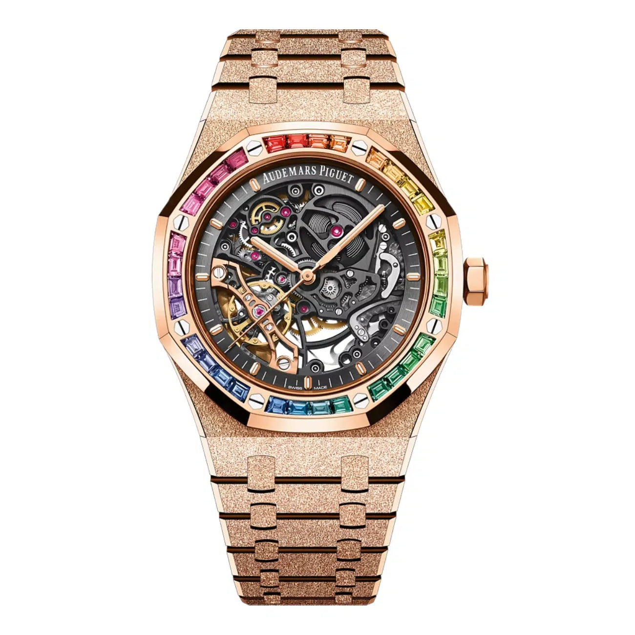 Audemars Piguet Royal Oak 15412OR.YG.1224OR.01-B Frosted Rose Gold Double Skeletonized Balance Wheel