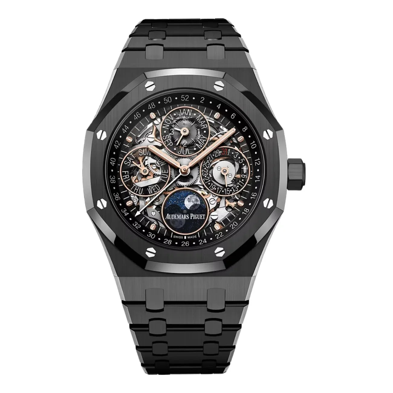 Audemars Piguet Royal Oak Perpetual Calendar 26585CE Black Ceramic Skeleton Dial