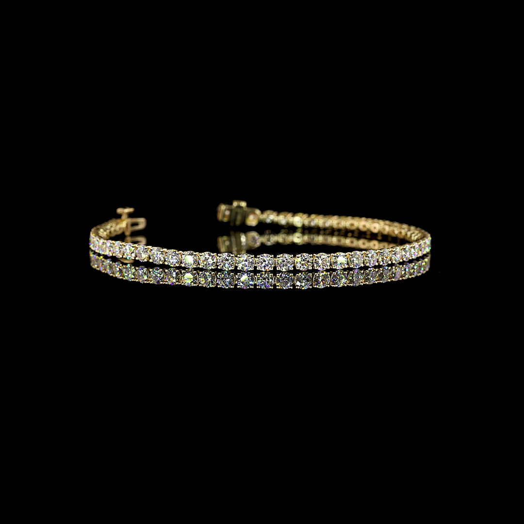 14K Yellow Gold Round Tennis – BC7423 - image 1