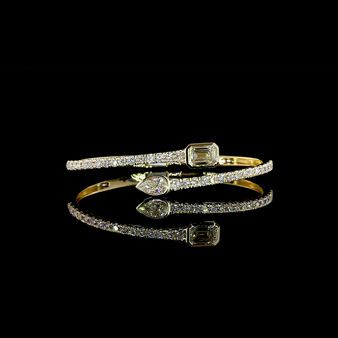 14K Yellow Gold MIX Bangles – BC7512 - image 1