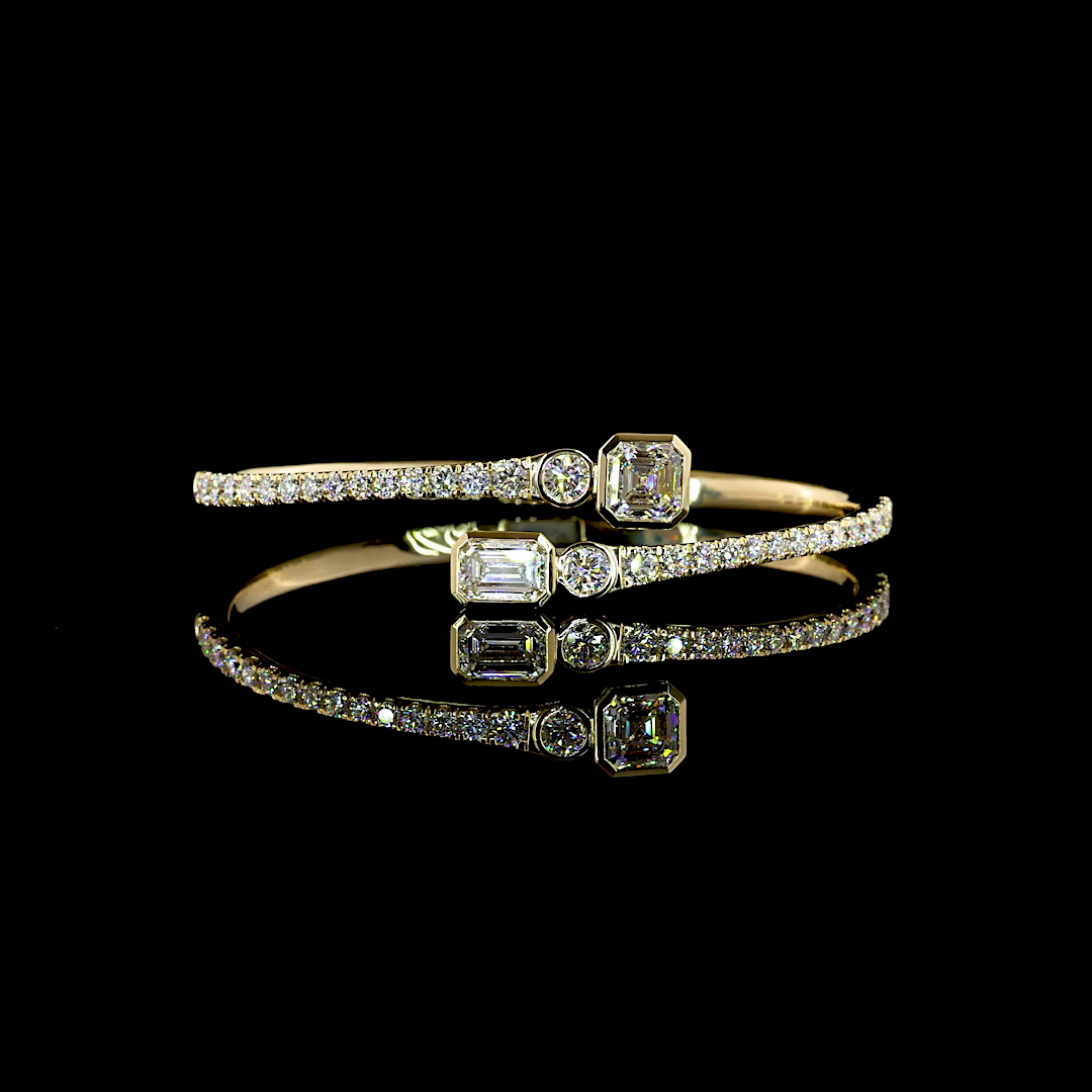 14K Yellow Gold MIX Bangles – BC7513 - image 1