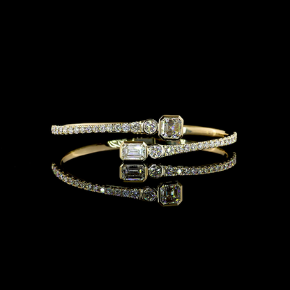 14K Yellow Gold MIX Bangles – BC7513 - image 1