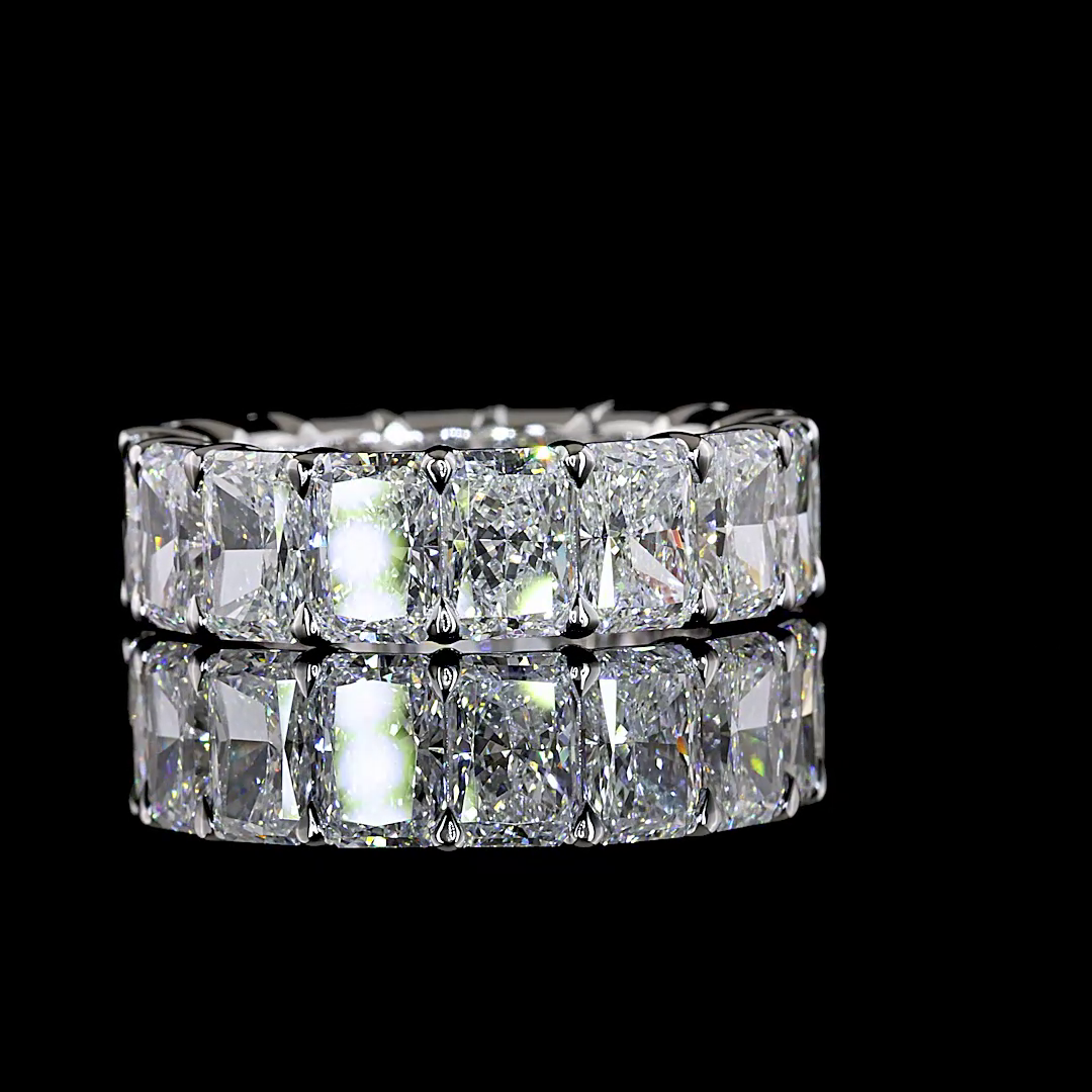 14K White Gold Radiant Eternity Band – EB8028 - image 1