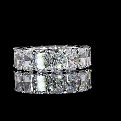 14K White Gold Radiant Eternity Band – EB8028 - image 1