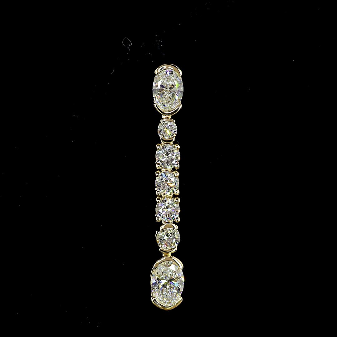 14K Yellow Gold Oval Hanging – ER23524 - image 2