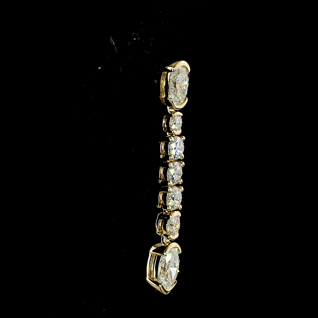 14K Yellow Gold Oval Hanging – ER23524 - image 4
