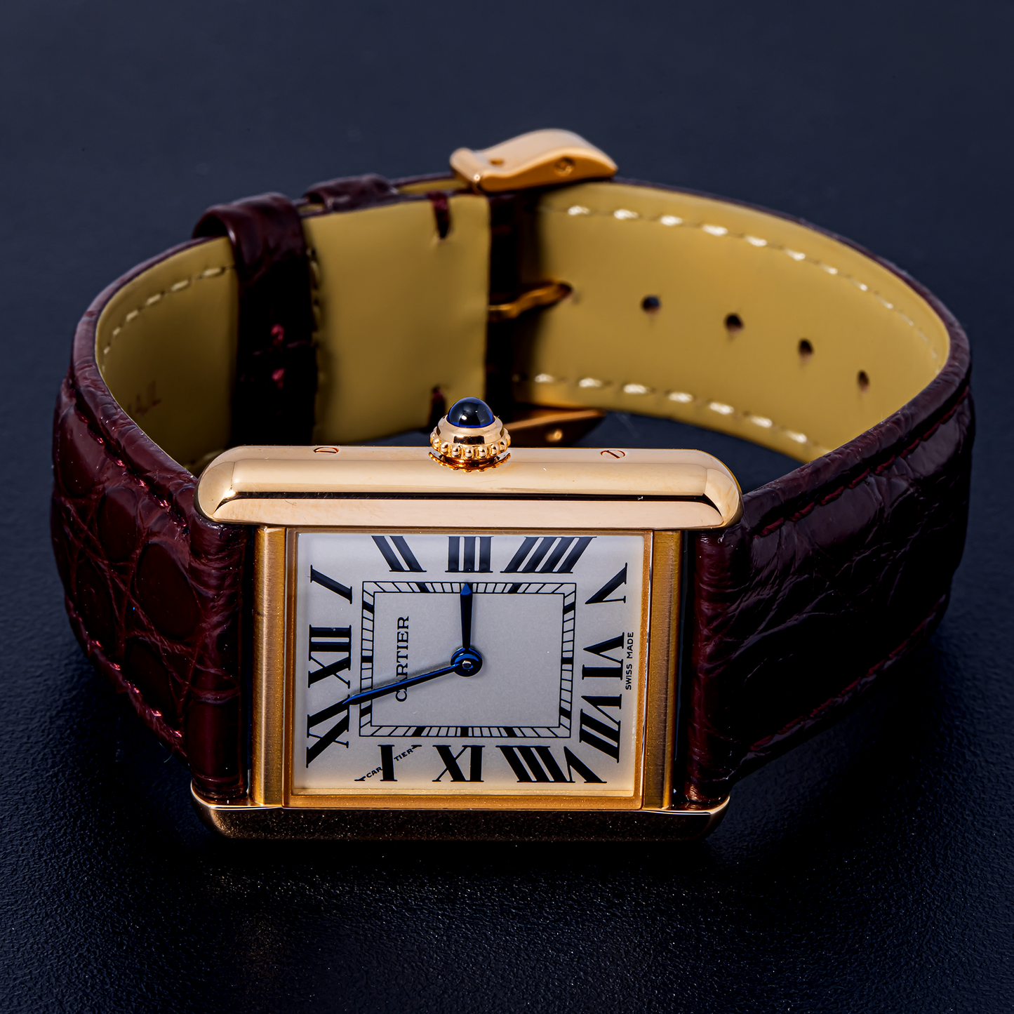 Cartier Tank Solo XL  W5200004 with Brown Leather strap