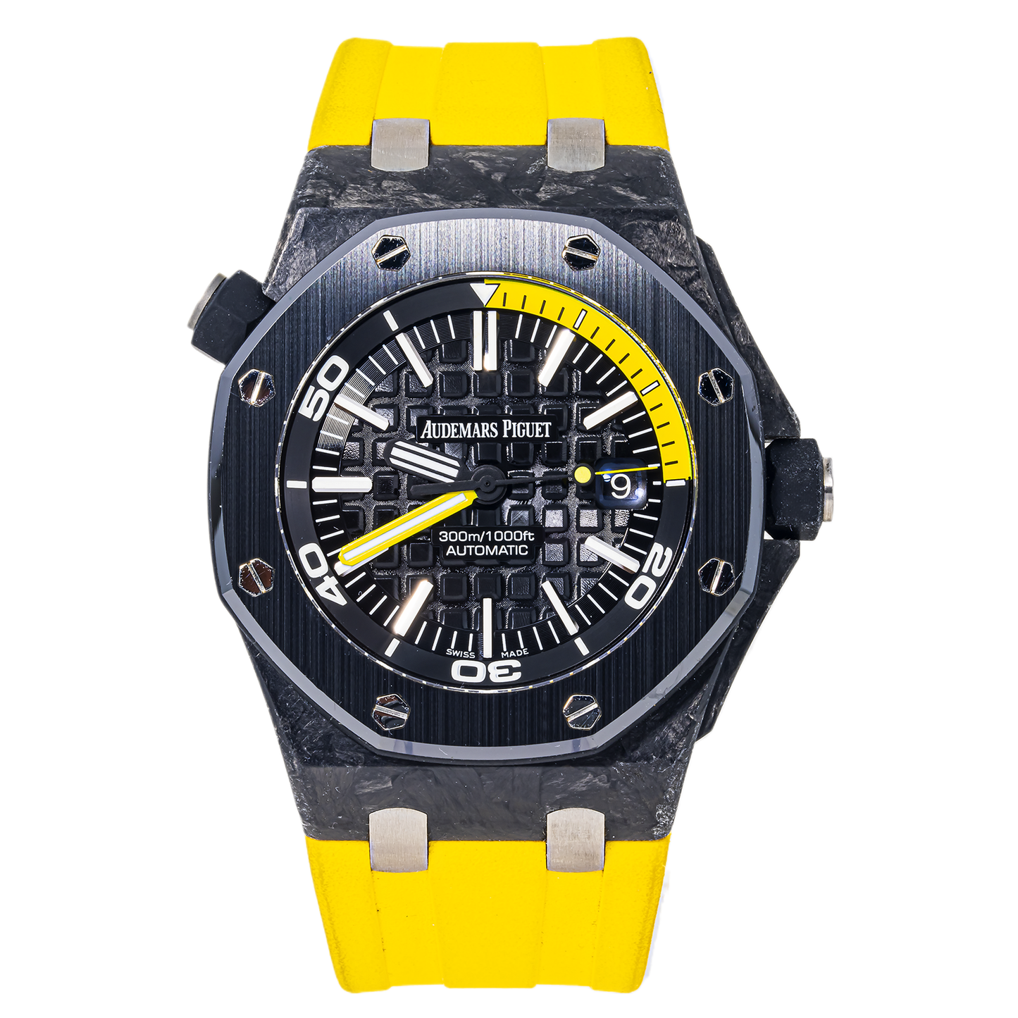 Audemars Piguet Royal Oak Offshore Diver Ref. 15706AU.OO.A002CA.01 with Yellow Rubber Strap