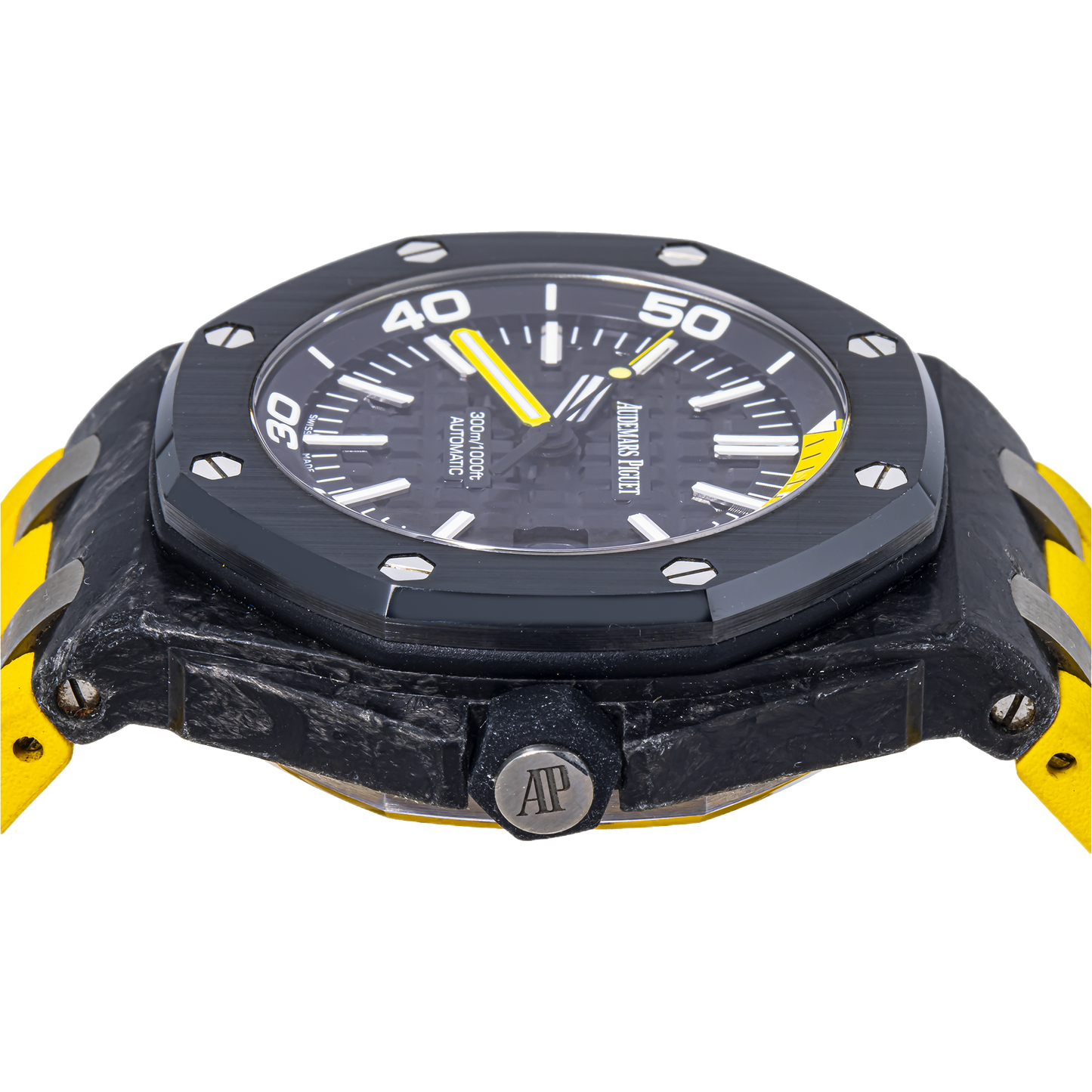 Audemars Piguet Royal Oak Offshore Diver Ref. 15706AU.OO.A002CA.01 with Yellow Rubber Strap