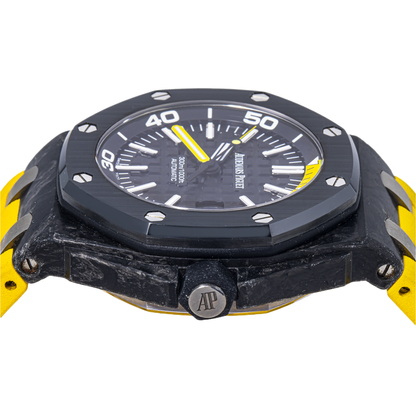 Audemars Piguet Royal Oak Offshore Diver Ref. 15706AU.OO.A002CA.01 with Yellow Rubber Strap