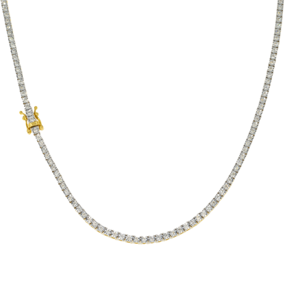 14K GOLD DIAMOND 3MM TENNIS CHAIN 3.27 CT product view