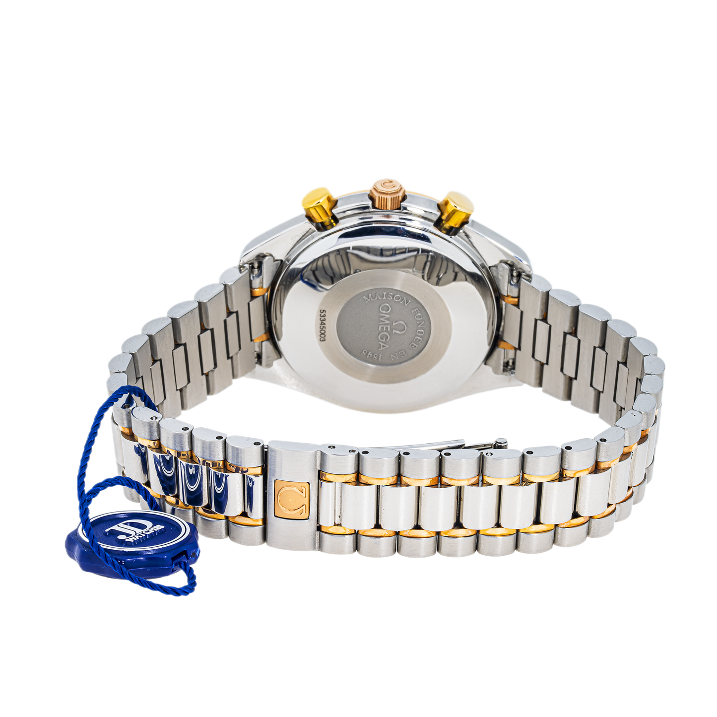 Omega Speedmaster Moonphase Triple Calendar Two-Tone White Dial – 3330.20.00
