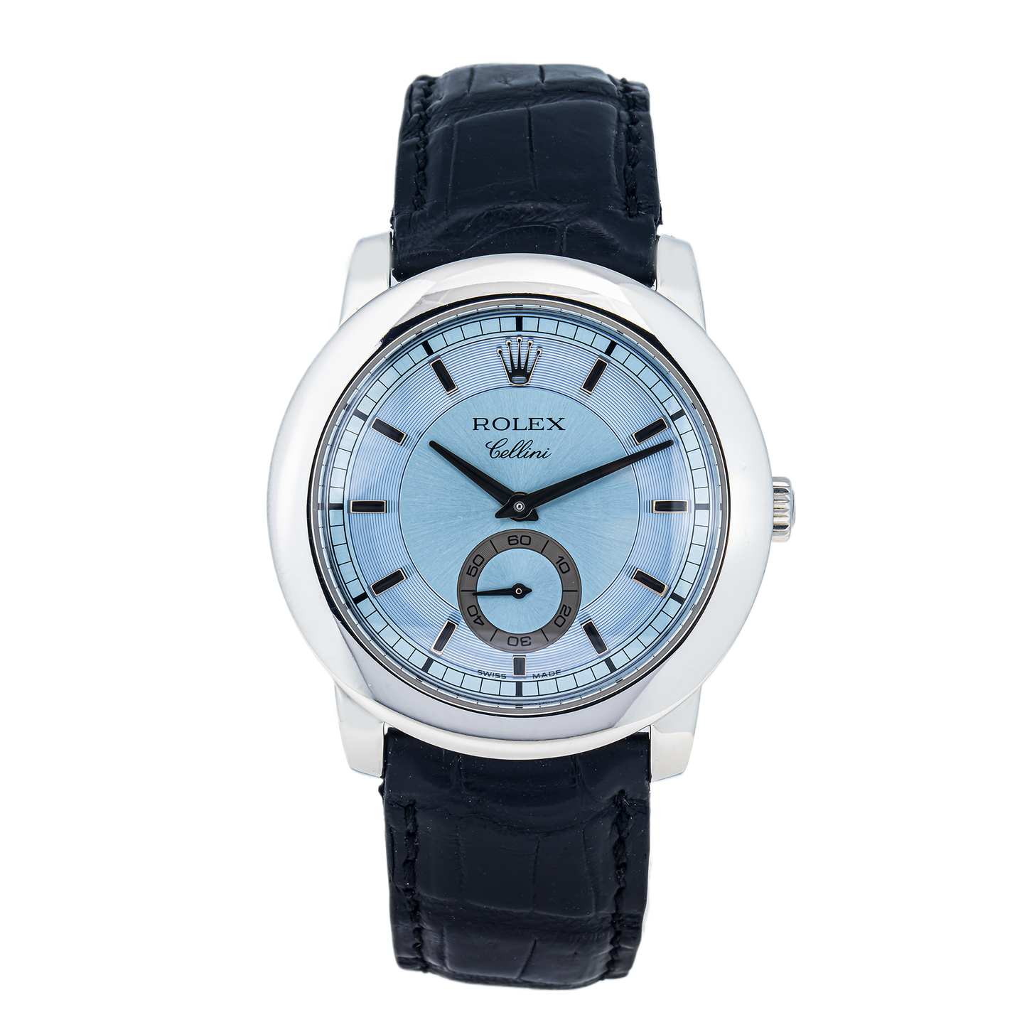 Rolex Cellini Cellinium Platinum Glacier Blue Dial 38mm – 5241/6