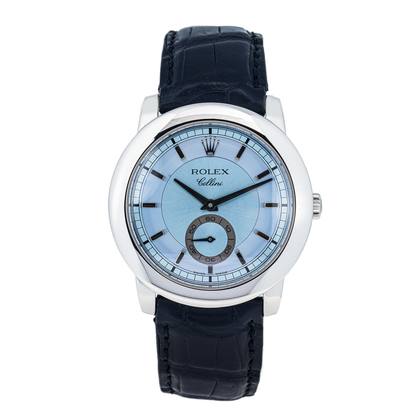 Rolex Cellini Cellinium Platinum Glacier Blue Dial 38mm – 5241/6