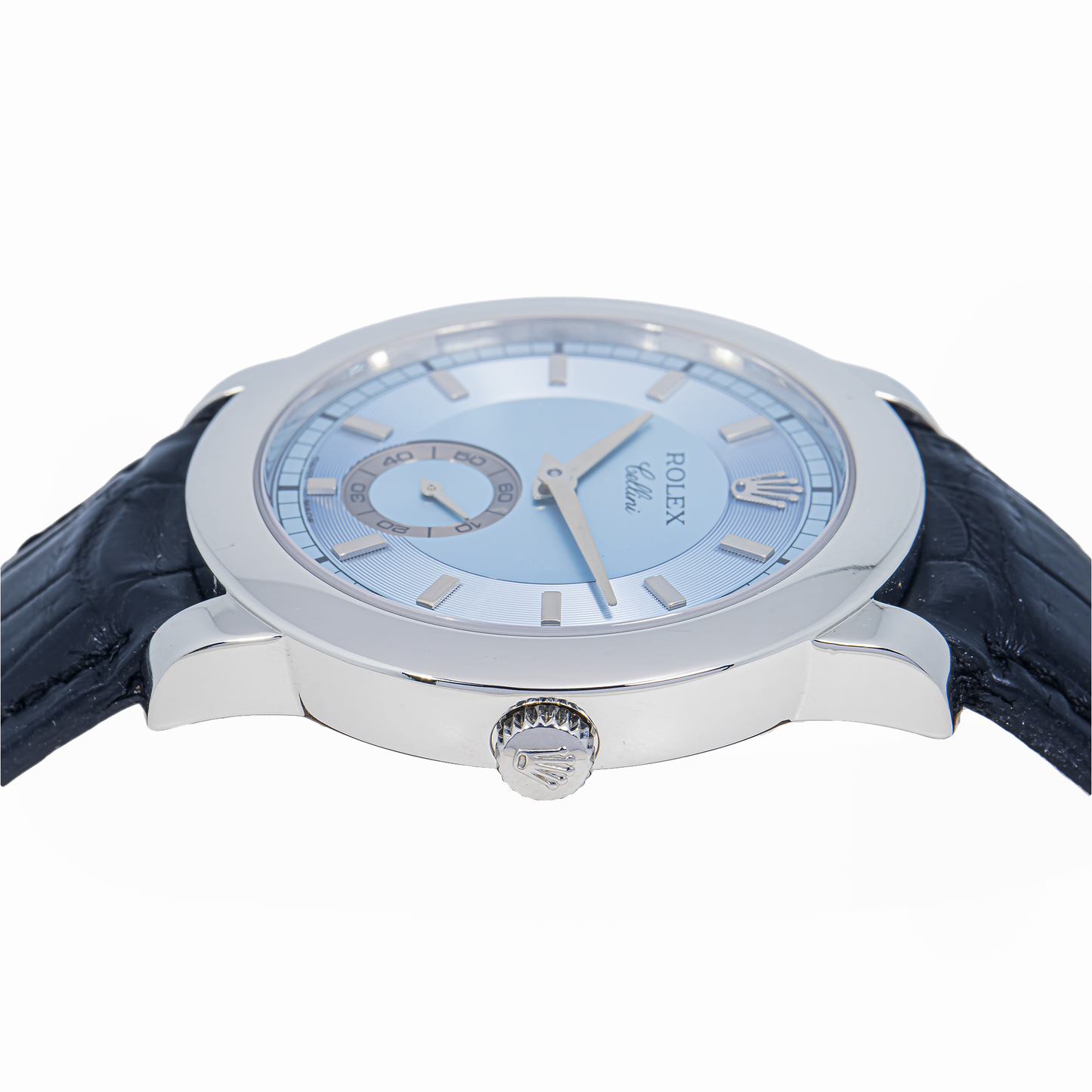 Rolex Cellini Cellinium Platinum Glacier Blue Dial 38mm – 5241/6