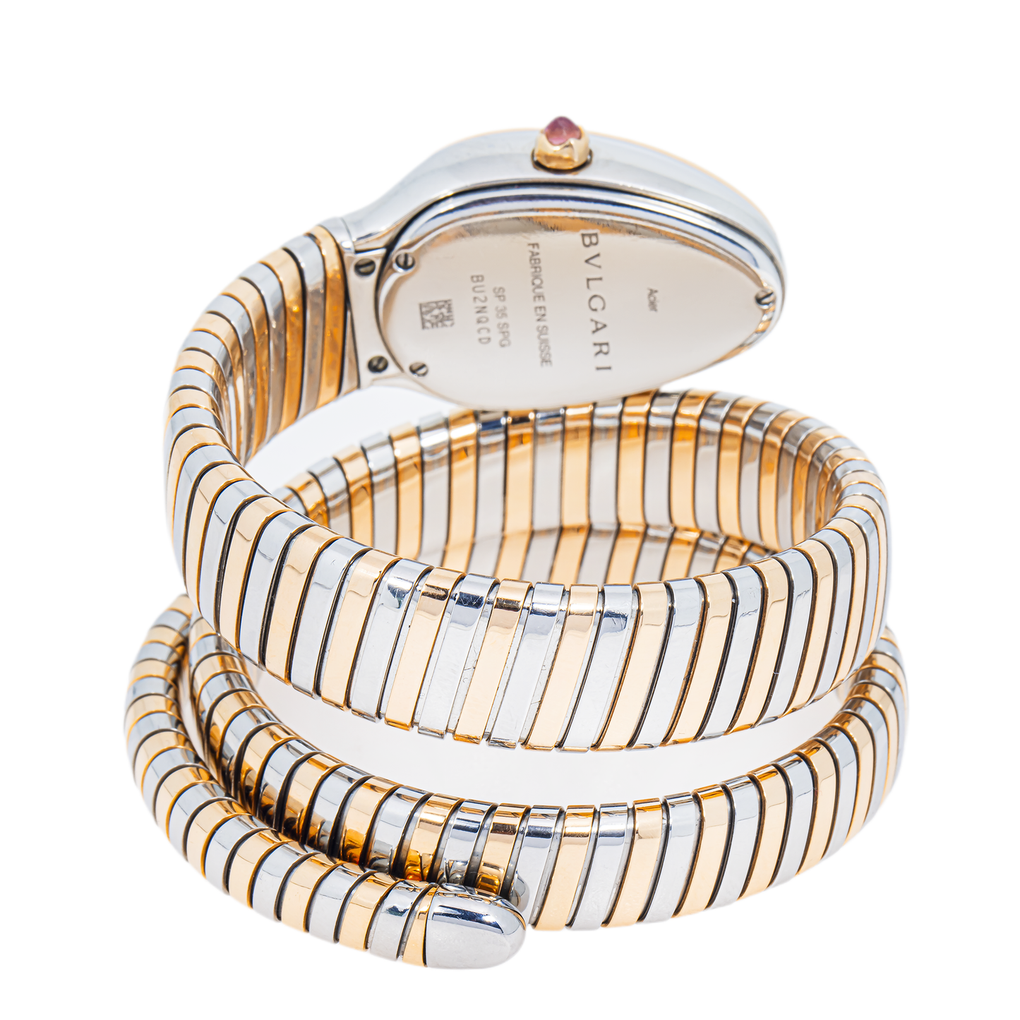 Bvlgari Serpenti Tubogas Two-Tone Diamond Black Dial Watch – 102099