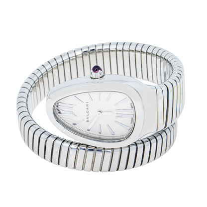 Bvlgari Serpenti Tubogas Stainless Steel Silver Dial 35mm Watch – 101817