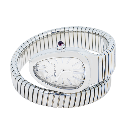 Bvlgari Serpenti Tubogas Stainless Steel Silver Dial 35mm Watch – 101817
