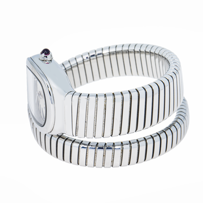 Bvlgari Serpenti Tubogas Stainless Steel Silver Dial 35mm Watch – 101817