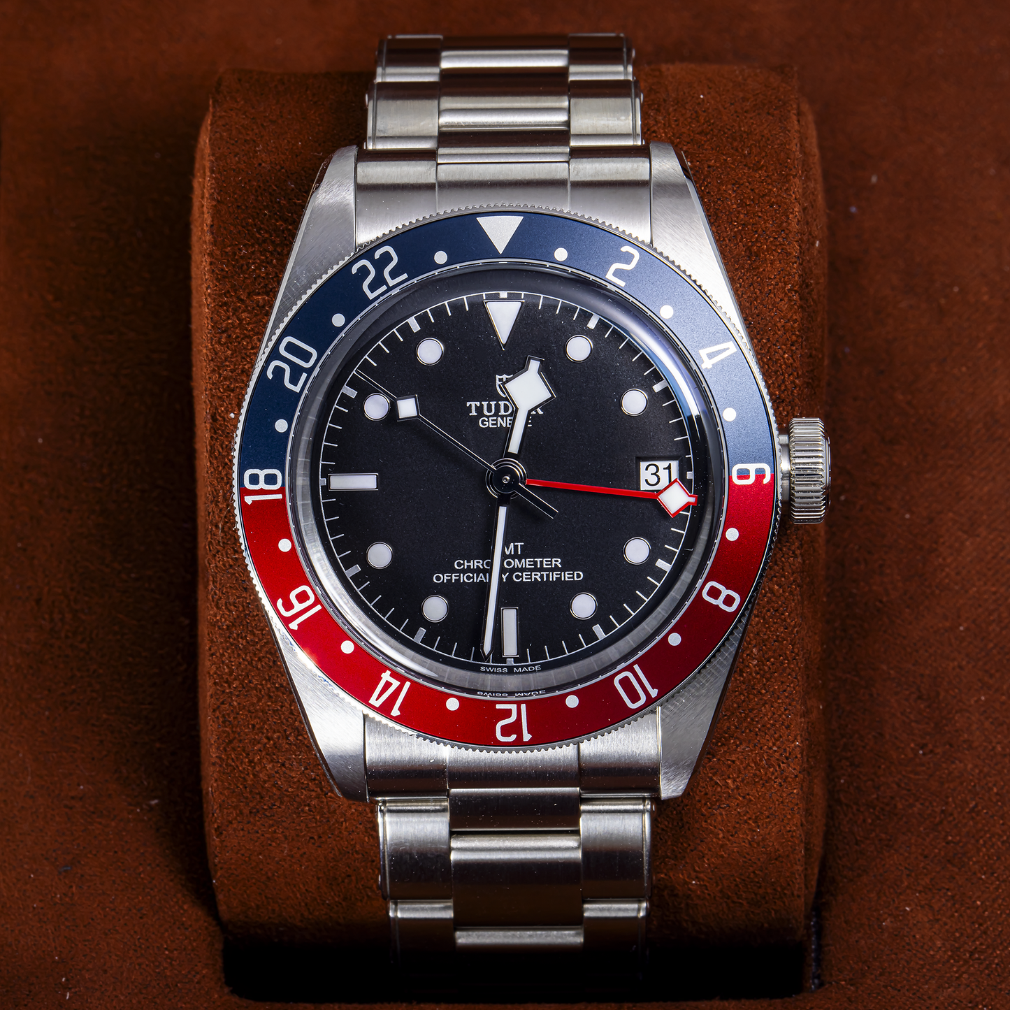 TUDOR Black Bay GMT 41mm Black Dial Stainless Steel Watch – M79830RB