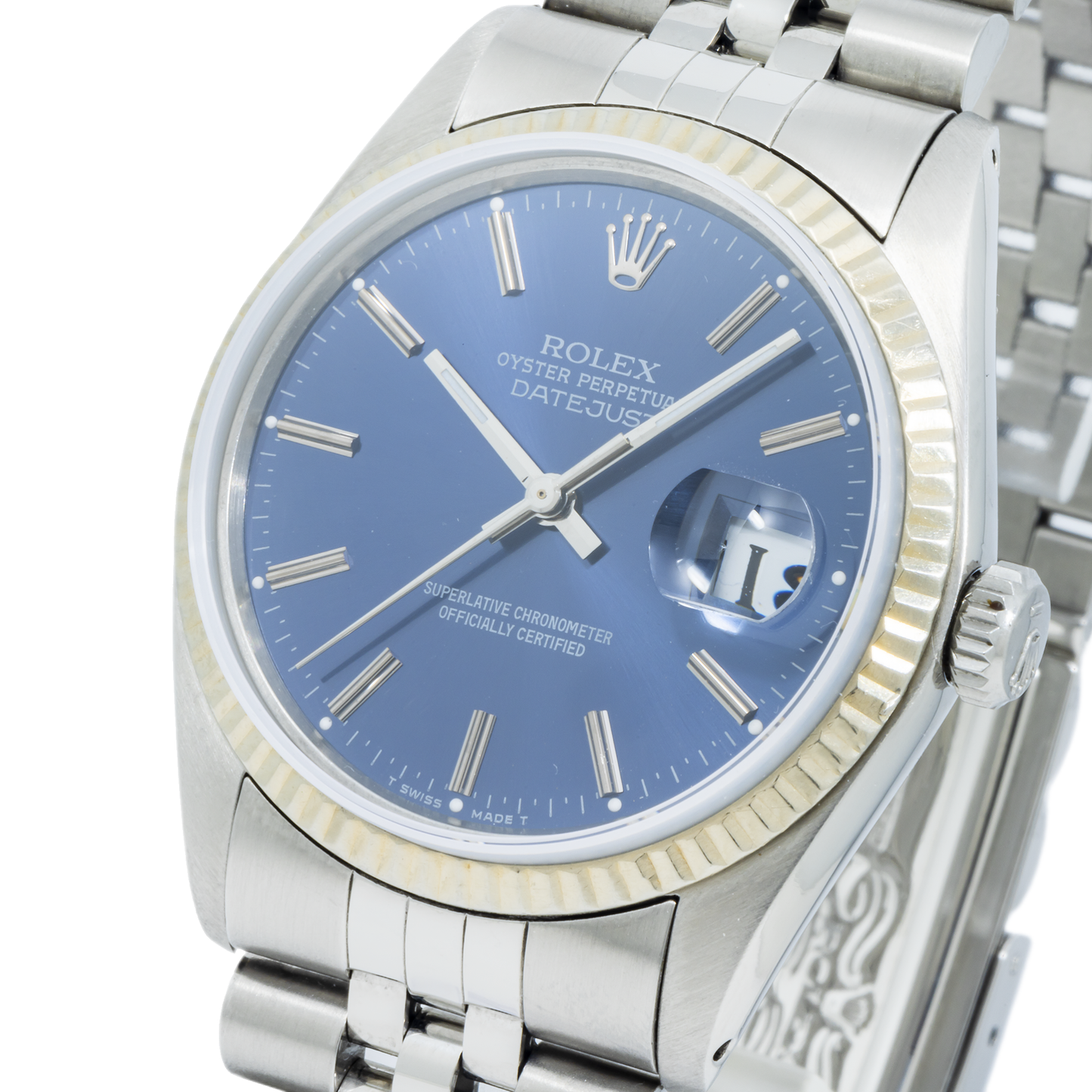Rolex White Gold and Stainless Steel Datejust Reference 16014 with Jubilee Bracelet