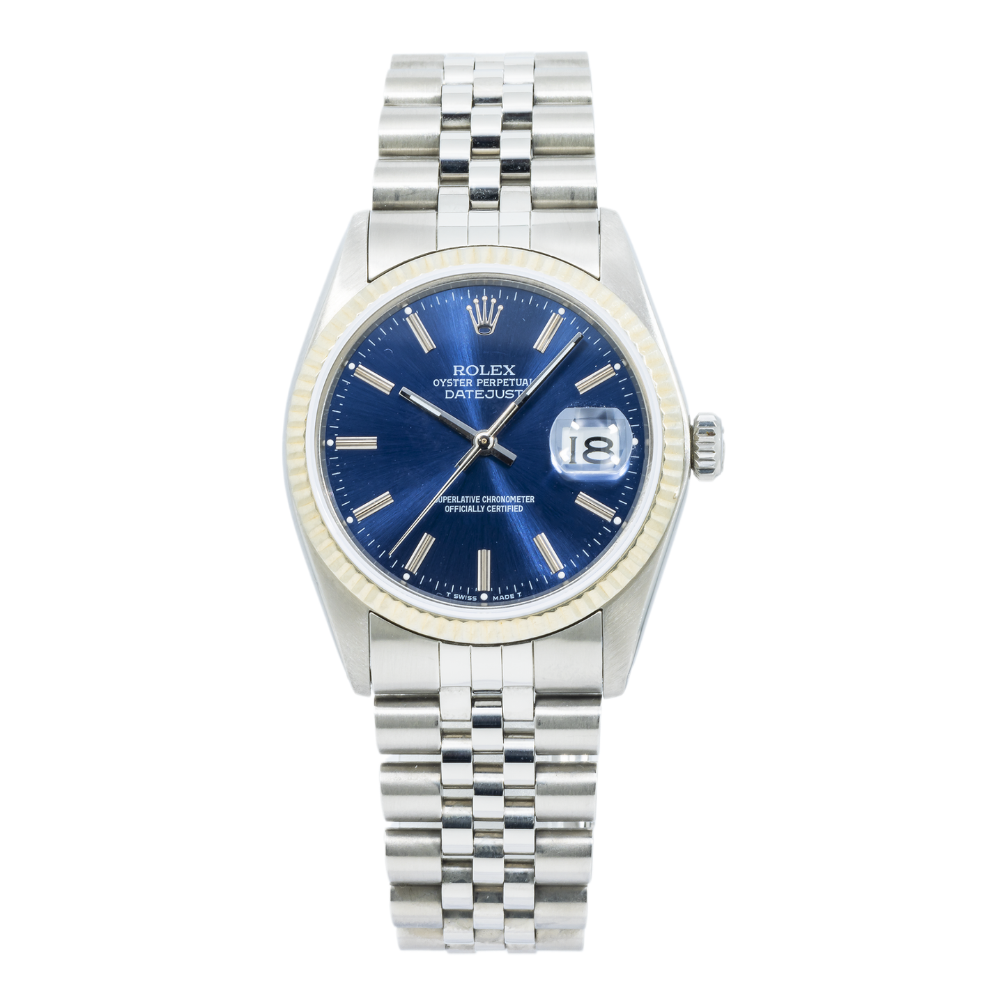 Rolex White Gold and Stainless Steel Datejust Reference 16014 with Jubilee Bracelet