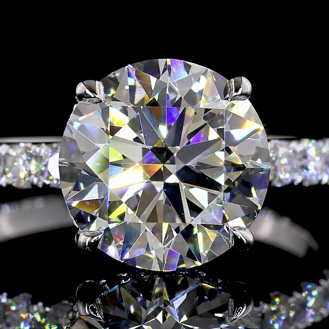 14K White Gold Round Hidden Halo – RG8198 - image 2