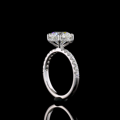 14K White Gold Round Hidden Halo – RG8198 - image 3