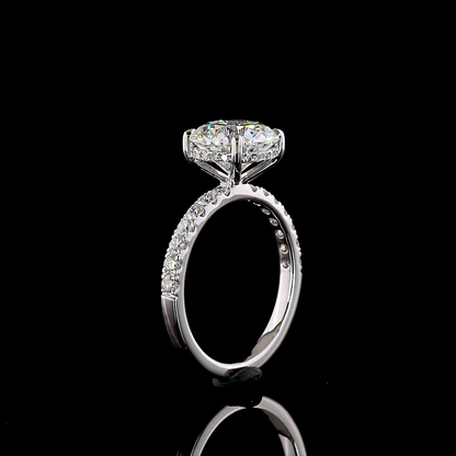 14K White Gold Round Hidden Halo – RG8198 - image 4