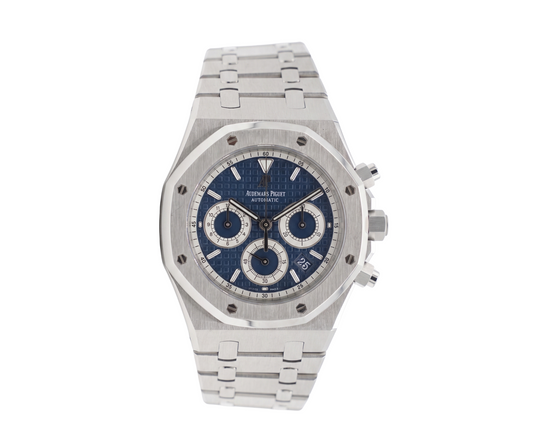 Audemars Piguet Royal Oak Chronograph 26022BC.OO.D028CR.01 White Gold Blue Dial 39mm