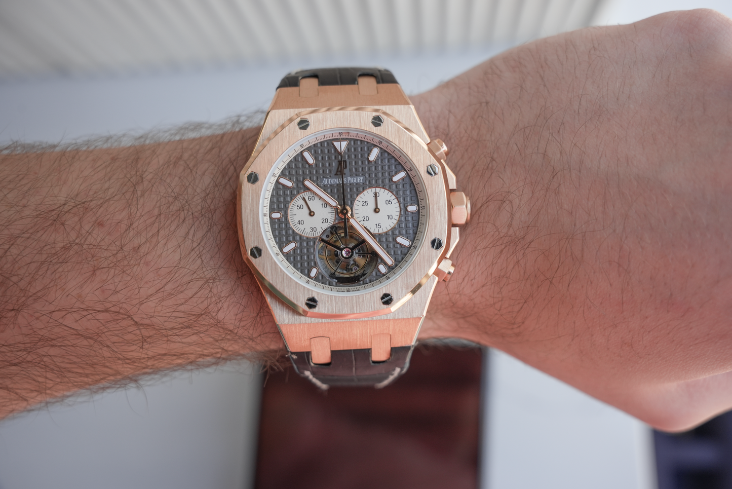 Audemars Piguet Royal Oak Tourbillon Chronograph 25977OR.OO.D005CR.01, 18k Rose Gold Case, 44mm
