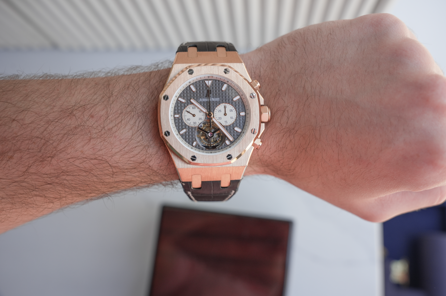 Audemars Piguet Royal Oak Tourbillon Chronograph 25977OR.OO.D005CR.01, 18k Rose Gold Case, 44mm