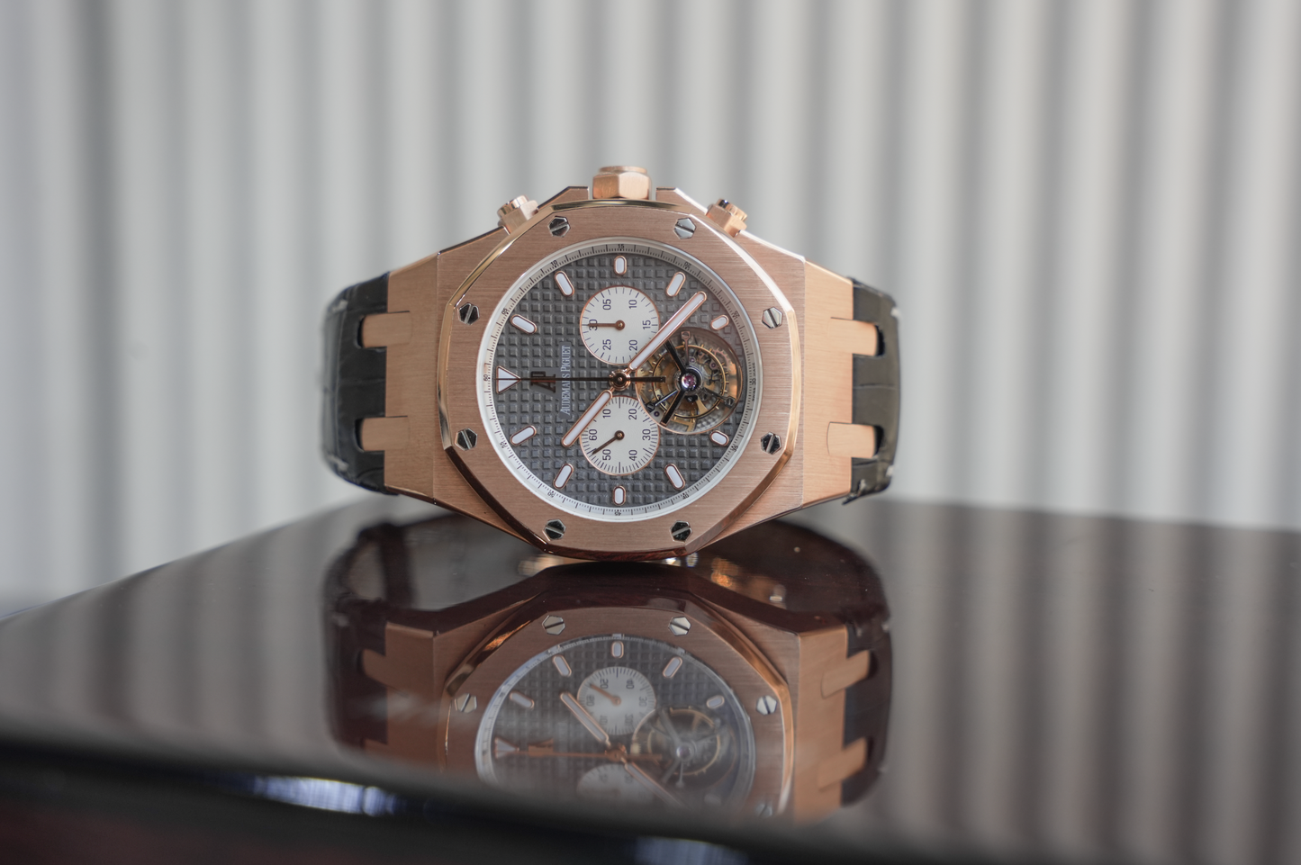 Audemars Piguet Royal Oak Tourbillon Chronograph 25977OR.OO.D005CR.01, 18k Rose Gold Case, 44mm