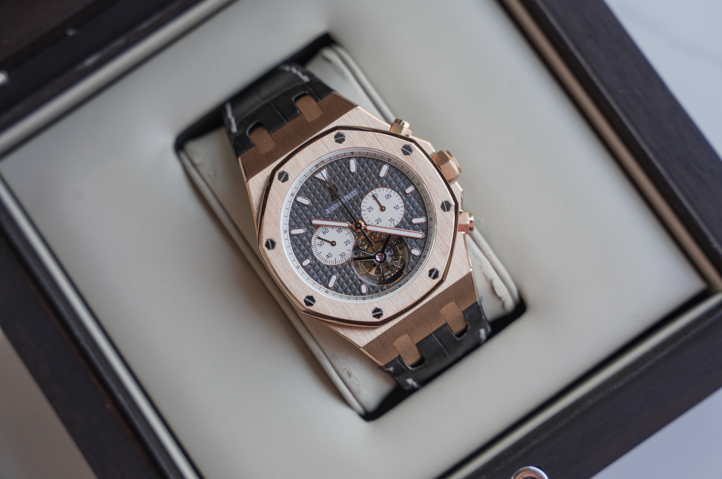 Audemars Piguet Royal Oak Tourbillon Chronograph 25977OR.OO.D005CR.01, 18k Rose Gold Case, 44mm