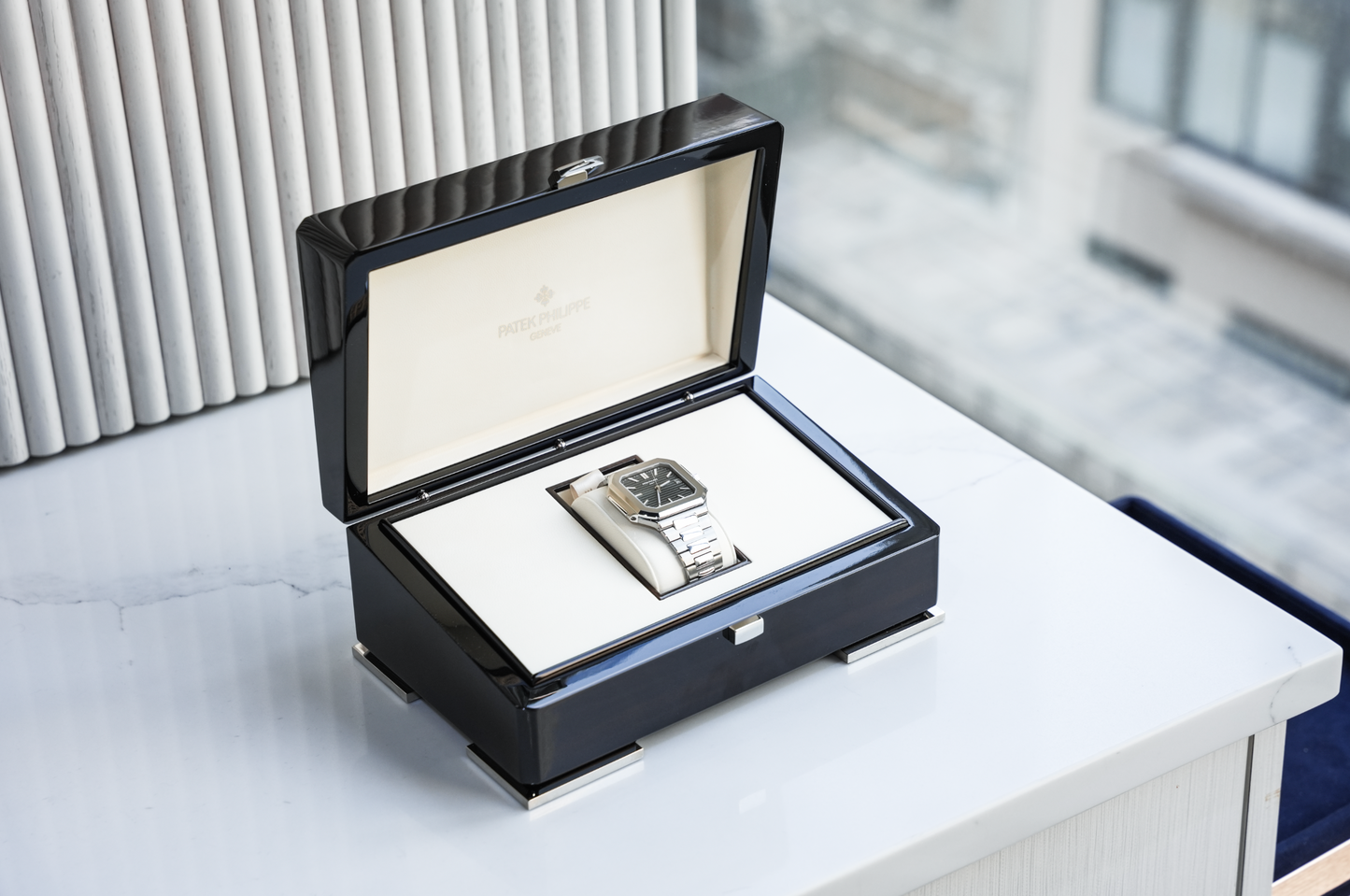 Patek Philippe Cubitus 5821/1A-001, Stainless Steel Case with Sunburst Olive Green Dial, Steel Bracelet