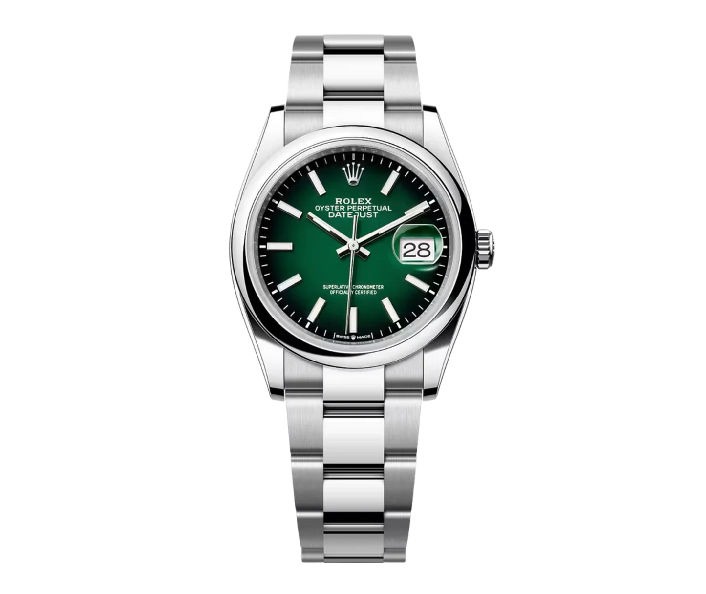 Rolex Datejust 41 126300 Oystersteel Smooth Bezel Green Ombré Dial Oyster Bracelet