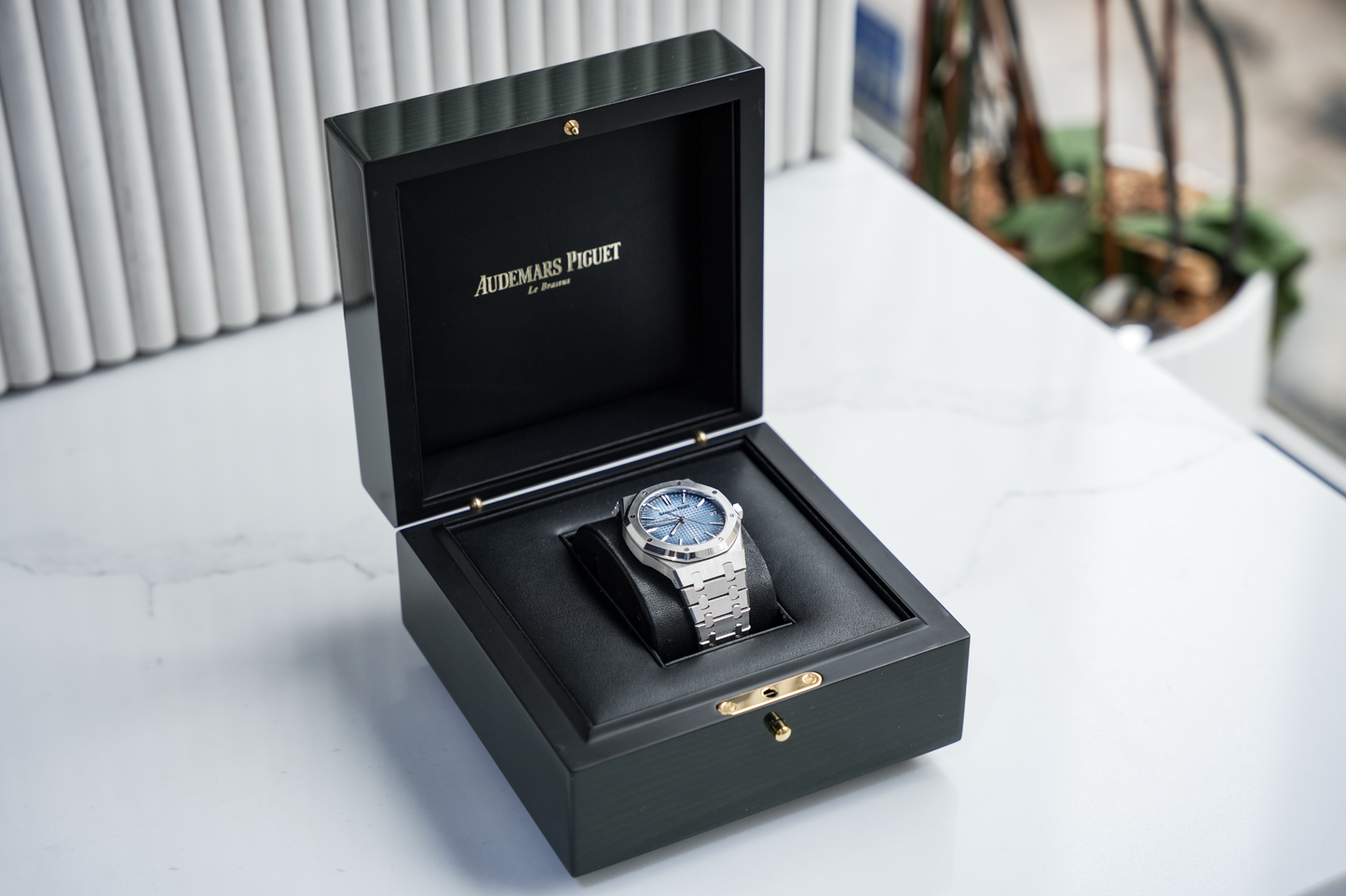 Audemars Piguet Royal Oak 41mm White Gold Smoked Blue Dial 15510BC