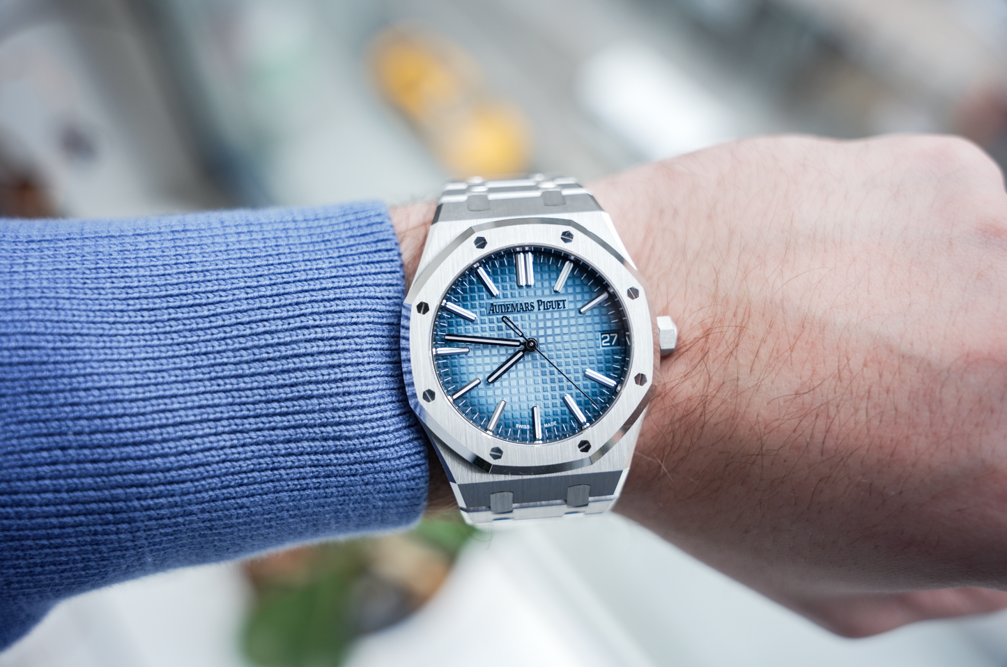 Audemars Piguet Royal Oak 41mm White Gold Smoked Blue Dial 15510BC