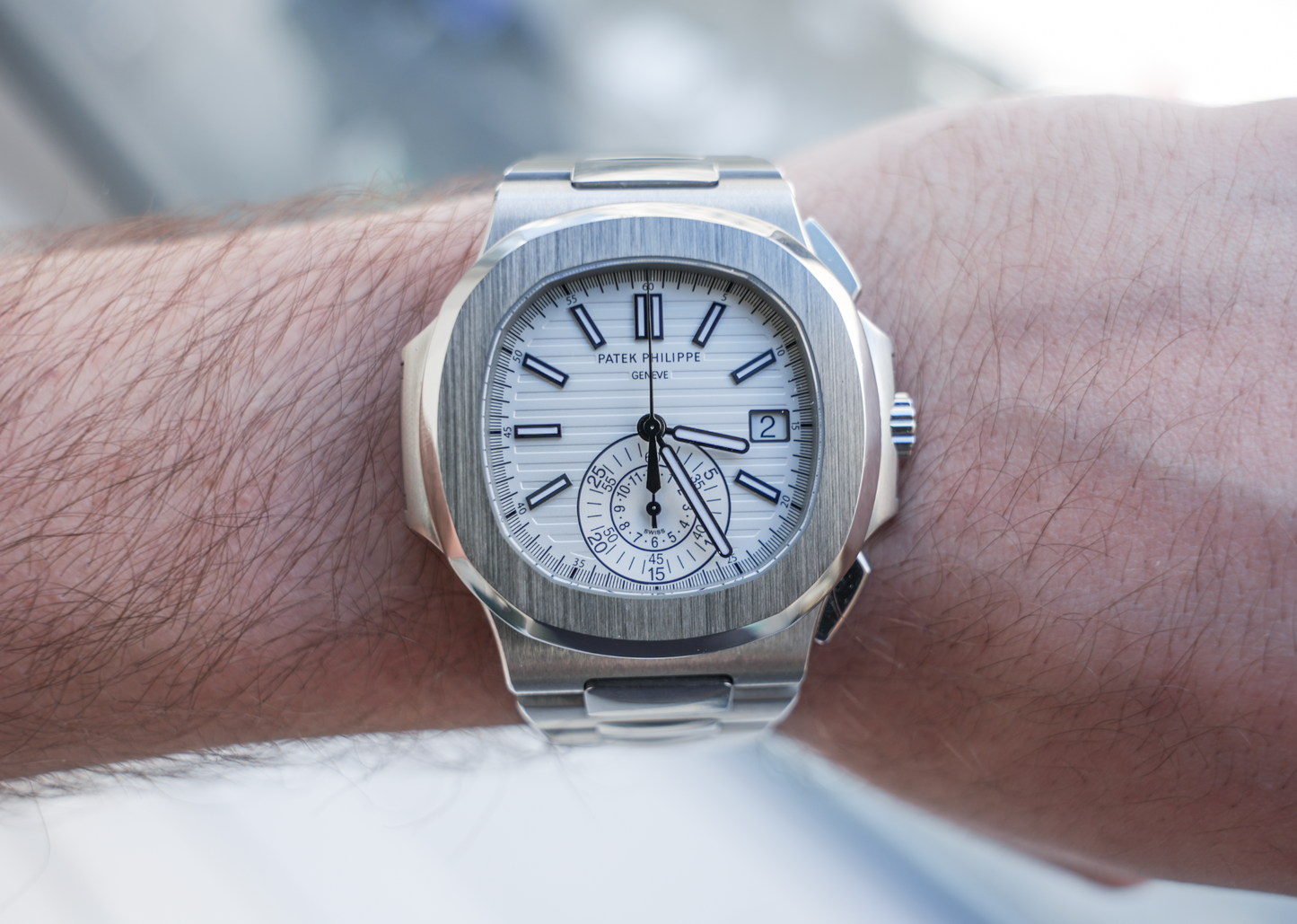 Patek Philippe Nautilus Chronograph 5980/1A-019 White Dial 40.5mm Stainless Steel