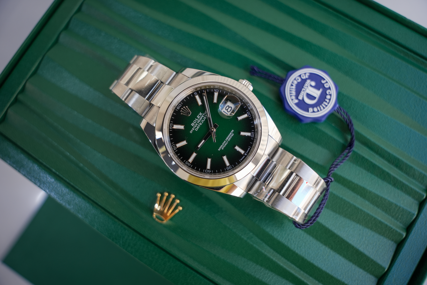 Rolex Datejust 41 126300 Oystersteel Smooth Bezel Green Ombré Dial Oyster Bracelet